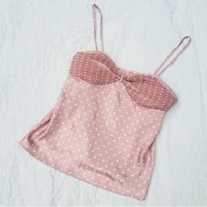 Pink Pokadot Tank Top